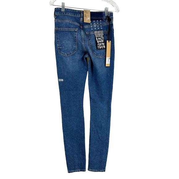 Ksubi NWT Van Winkle Blazed Trashed Skinny Jeans Size 29 Stone Washed Denim - Picture 3 of 12